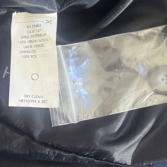 Pendleton Blue Virgin Wool Suit Dress Double Breasted Button Closure - Picture 10 of 11